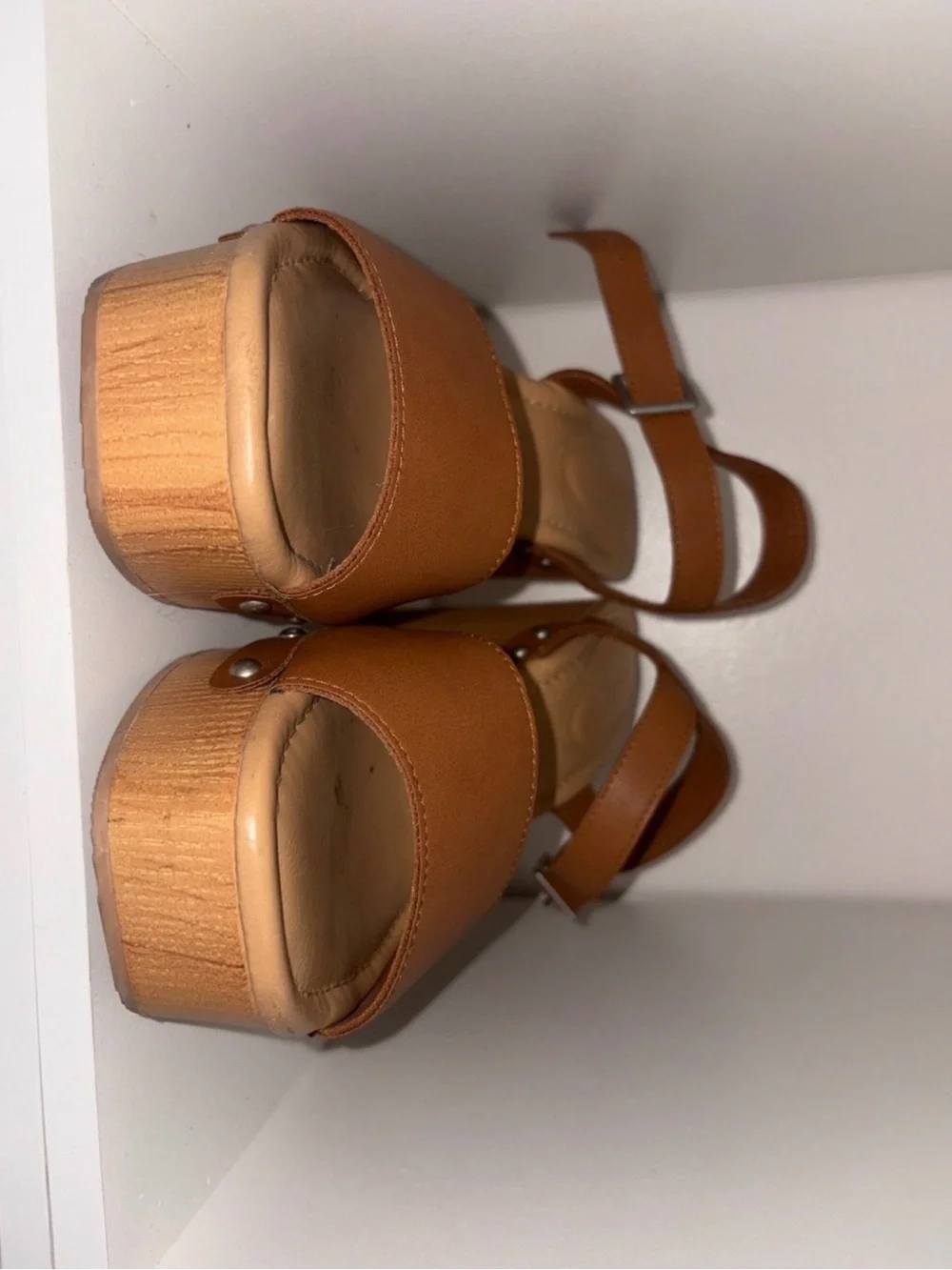 Universal Thread Tan Platform Sandals with Ankle Strap